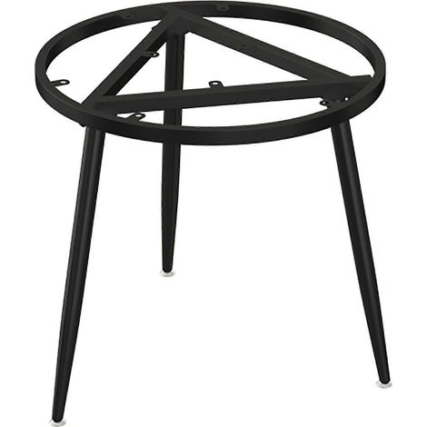 Pieds robustes en métal noir de 60 cm, design minimaliste, convenant aux tables basses et aux tables à manger. (1/5)