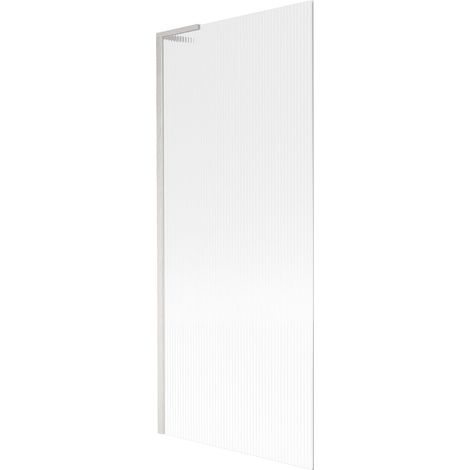 Mexen Next L parete per vasca da bagno ad 1 anta 80 x 150 cm, righe, nichel spazzolato - 895-080-000-03-09-97 (1/5)