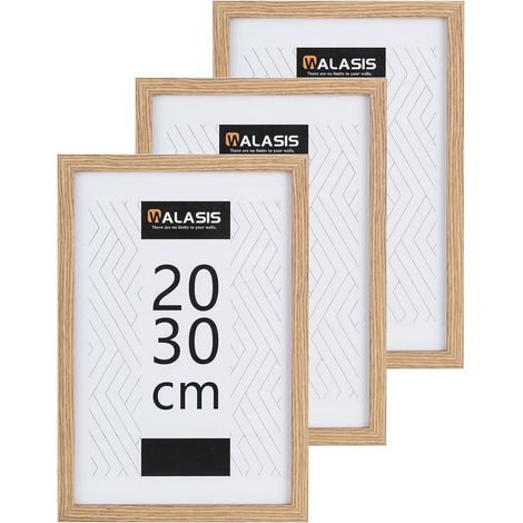 Bilderrahmen 20x30 Holz 3er Set Foto Poster Natur 20x30 (1/5)