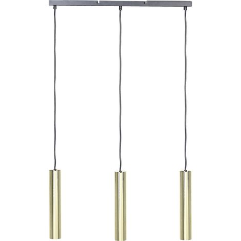 Lámpara de techo de metal latón negro 97 cm colgante suspensión 3 luces Brosna