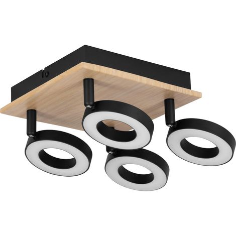 LED Plafonnier avec 4 spots, barre de spots orientable (1/5)