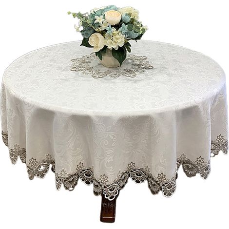 1 nappe ronde - S798 sable gris camel - 130 cm de diamètre (convient aux tables rondes de 70 à 90 cm) (1/5)