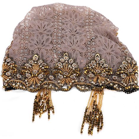 Bonnet turban élégant en dentelle à paillettes, cadeau parfait pour femmes et amies (1/5)