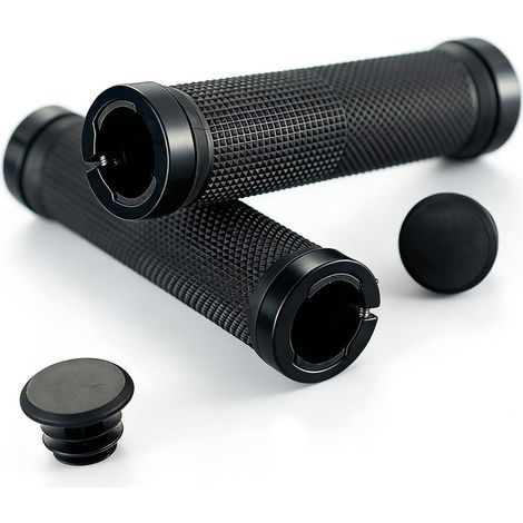 Fahrradgriffe MTB Lenkergriffe 22mm Ergonomisch Rutschfest Schwarz (1/5)