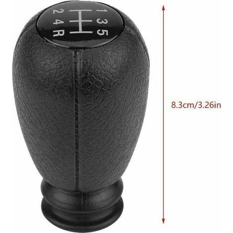 KZQ – Pommeau de levier de vitesse 5 vitesses – Compatible Citroën 207, Saxo, Xsara, Xantia, C2 – Plastique ABS noir – Design ergonomique (1/5)