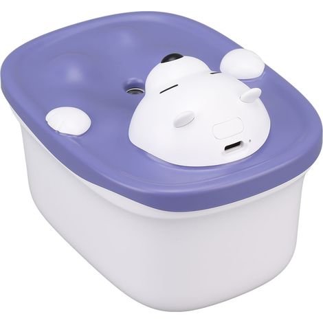 450 ml Mini-Tisch-Luftbefeuchter in Bärenform, mit USB-Ladefunktion, lila (1/5)