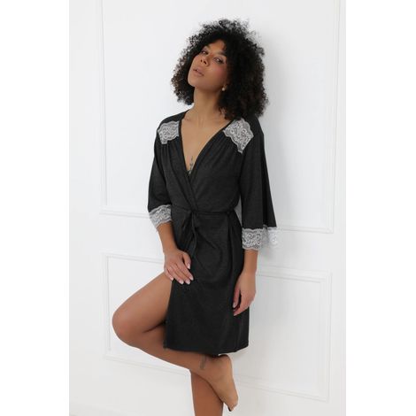 Peignoir Sonata pour femme, manches 3/4, taille S (1/4)