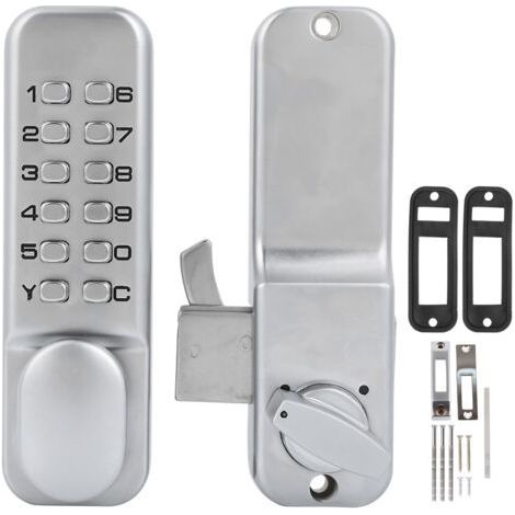 QORVA - Mechanisches Zahlenschloss mit 1-11 Ziffern - Für 10-60 mm Schiebetüren - Gehäuse aus Zinklegierung - Schlüsselloser Zugang für Büros und Balkone (1/5)