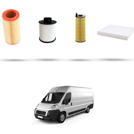 Kit tagliando 4 filtri compatibile con Fiat Ducato 2.2 JTD 74kw dal 2006 al 2011 (1/5)