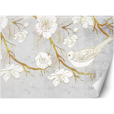 Papier peint oiseaux et fleurs - 150 x 105 cm (1/4)