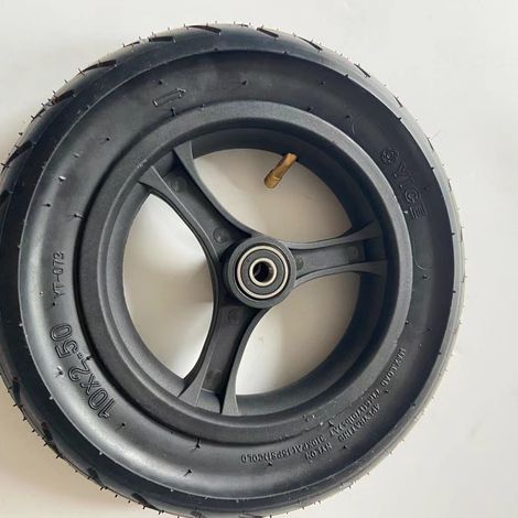 Pneus pneumatiques 10x2,5, roues de scooter/vélo électrique de 10 pouces, pneus intérieurs et extérieurs 102,5, roues avant de fauteuil roulant.