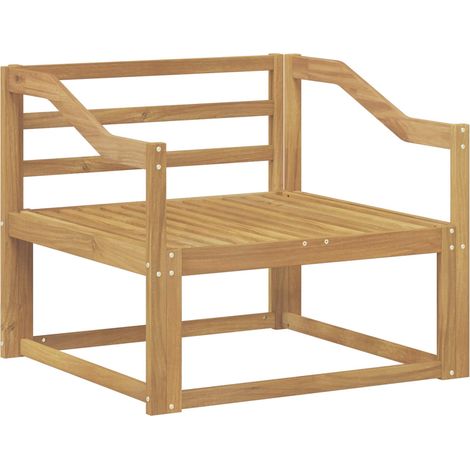 Divano centrale per esterno Legno di Acacia Massello Bianco vidaXL (1/5)