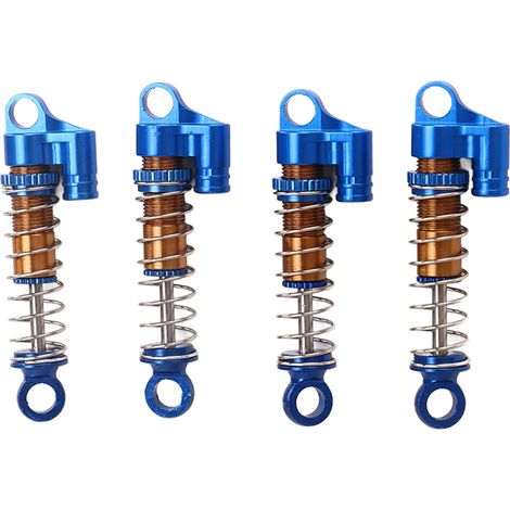 Amortisseurs avant et arrière réglables pour crawler RC FMS FCX24 1/18 et 1/24 (bleu) (1/5)