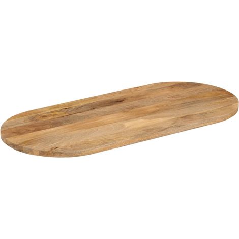 Dessus de table  Dessus de bureau  Plateau de table 90x40x2,5 cm ovale bois massif de manguier