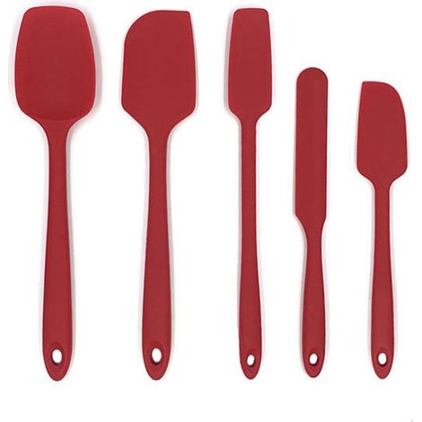 Ustensiles De Cuisine En Silicone - Ensemble De 5 Mini Ustensiles - Pour Cuisines Compactes Et Voyage - Lot De 1 (1/5)