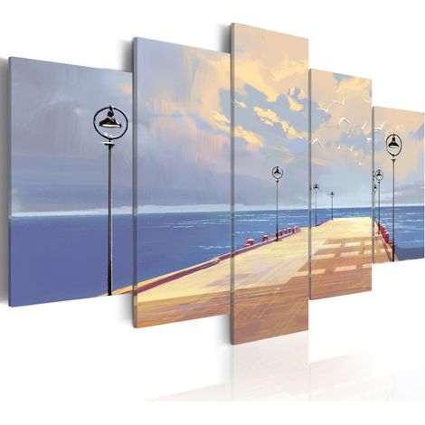 Tableau Imprimé "Seaside Walk" 100 x 200 cm (1/2)