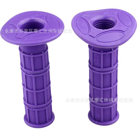 Poignées de guidon et gants d'accélérateur en silicone ultra-souple violet pour moto tout-terrain, quad, buggy de plage, CRF (1/4)
