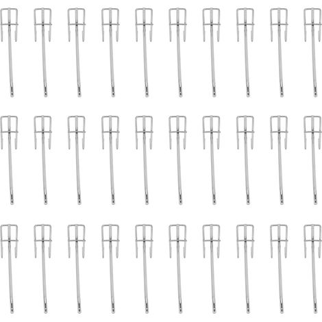 Lot de 30 crochets de supermarché en fer pour étagère grillagée, présentoirs à bijoux, épaisseur 3,5 mm, longueur 20 cm. (1/5)