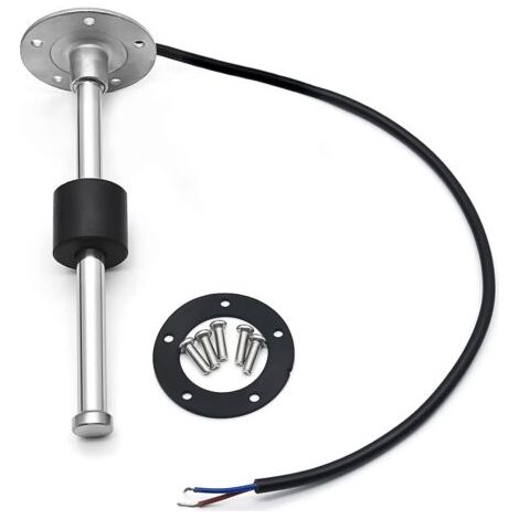 Capteur de niveau de carburant pour bateau 150 mm, indicateur de niveau de carburant et d'eau, 5 trous, compatible avec les niveaux de carburant et d'eau, 0-190 ohms (1/4)