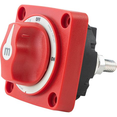 Interrupteur Coupe-Batterie 48V 300A Rouge, Résistant à la Chaleur, Rotatif Marche/Arrêt pour Camping-Car, Camion, Utilisation Intensive (1/3)