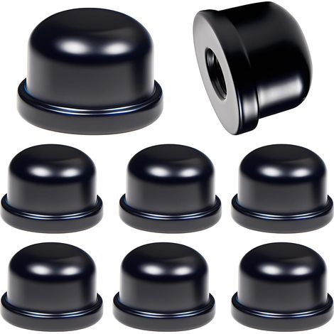 Pomos de lámpara negros - rosca 1/4-27 - tuercas de pantalla de lámpara de 1/2 pulgada - tapas de arpa - 10 piezas pomos de acabado de metal con rosca hembra 1/4-27 - 1/2 pulgada - 10 piezas (1/5)