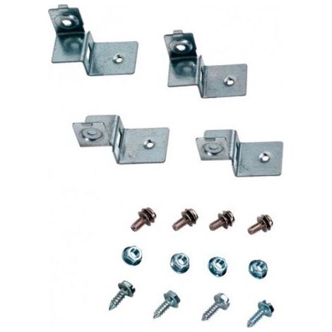 Kit de 4 équerres de fixation Orion plus 30x30x30mm + vis pour montage de plaques sur glissières latérales HAGER (1/2)