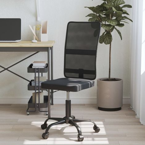 Silla de oficina tela de malla negra vidaXL (1/5)