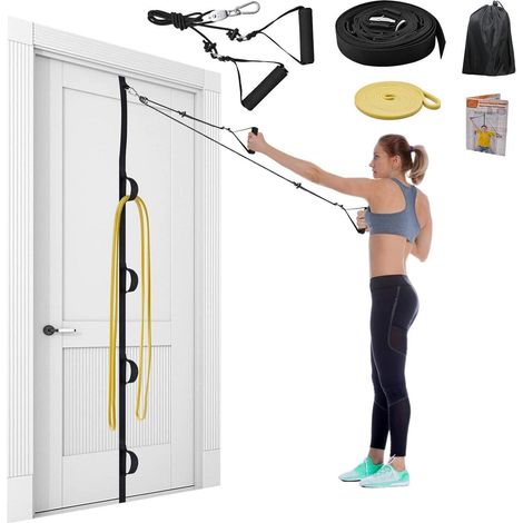 Schultertrainer 5er Set Türseilzug mit Widerstandsbändern für Reha (1/5)