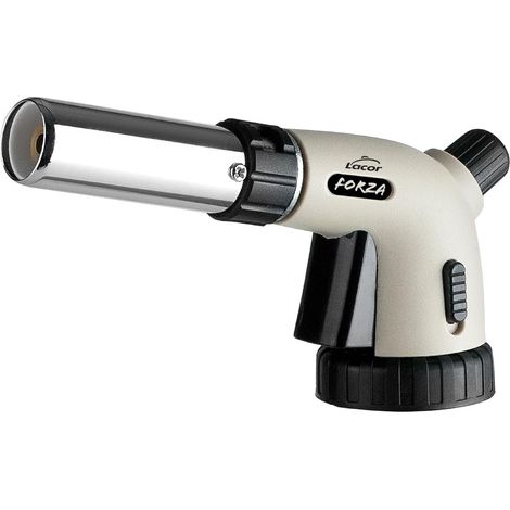 Lacor - 68899 - Cabezal Soplete de Gas Forza, Autoencendido Piezoeléctrico, Regulador de Llama Ajustable, Bloqueo de Seguridad, Sistema 360º, Caramelizar, Gratinar o Dorar, Uso Profesional (1/5)