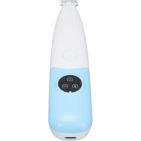 Tondeuse à poils pour animaux de compagnie, rechargeable et sans fil, avec brosse et câble USB (bleu). (1/5)