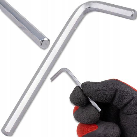 Llave Allen hexagonal JCB CRV de 4 mm y 6 puntas tipo L (1/3)