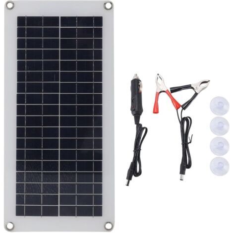 Kit de panneaux solaires pour système d'énergie solaire, panneau solaire simple à cellules solaires 12 V, panneau solaire, maison, mobile, camping-car, voiture, caravane, camping-car (1/5)