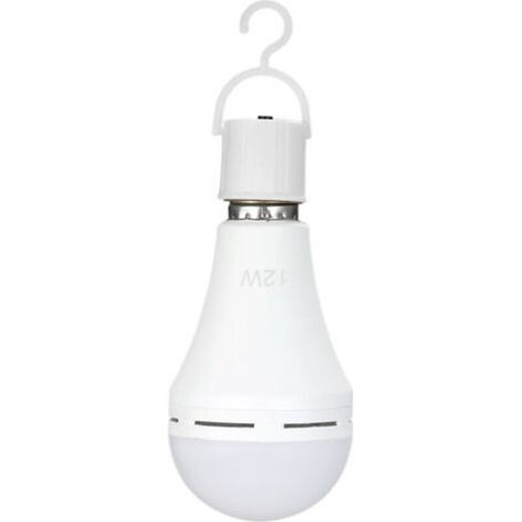 1pcs ampoules LED d'urgence rechargeables multifonctionnelles 12W 60W équivalent 6000K lampes lumineuses suspendues extérieures pour panne de courant camping fêtes de jardin--E26/E27, AC100 240V (1/5)