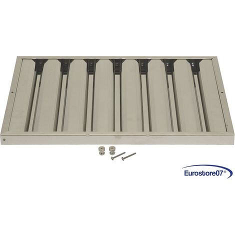 FILTRO CAPPA PROFESSIONALE A LABIRINTO ACCIAO INOX AISI 304 500x400x25 mm