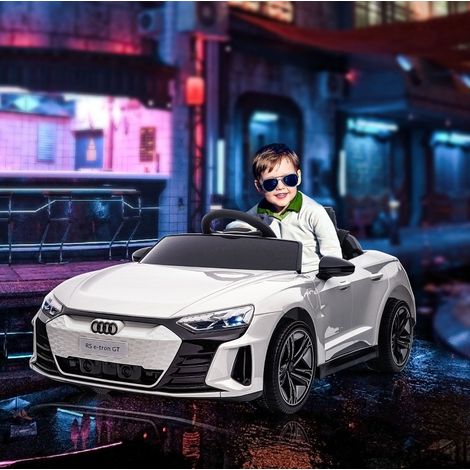 Macchina elettrica per bambini Audi RS e-tron GT bianca 103 x 58 x 41 cm OKMYHOME (1/5)