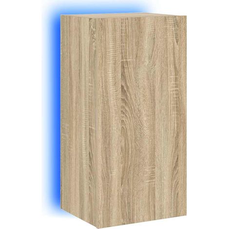 Maison Exclusive - TV-Wandschrank mit LED-Leuchten Sonoma-Eiche 4 (1/5)