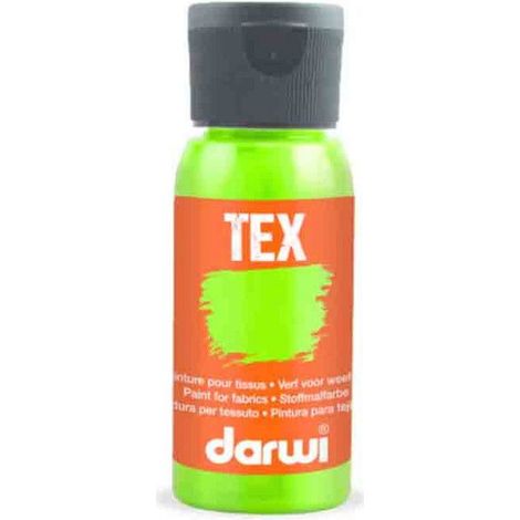 Peinture pour textile - Darwi - DA0100050627 - Vert flu - Résistante au lavage - À base d'eau