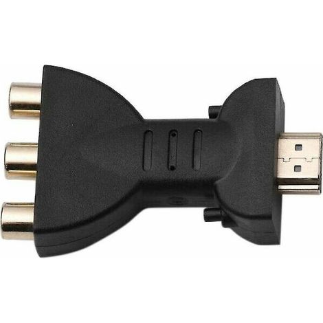 Adaptateur HDMI vers AV [Rouge] Convertisseur HDMI vers RCA 3 Câbles Audio Vidéo pour TV Ancienne (1/4)