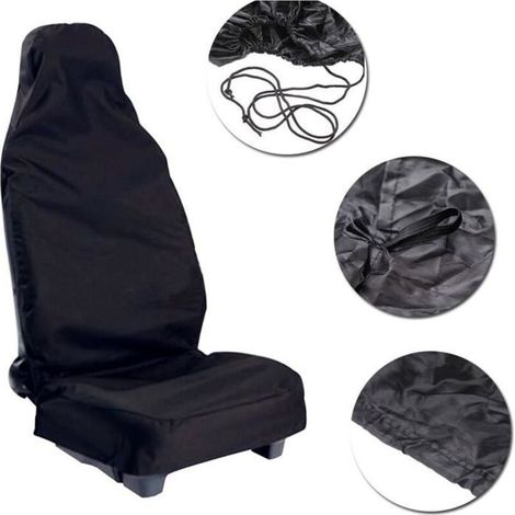 Universelle, wasserdichte Autositzbezüge (2er-Set) 132 x 54 cm Schwarz (1/3)