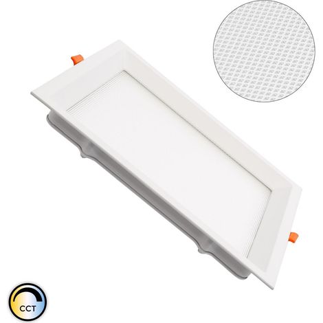 LED Einbaustrahler flach 20W CCT Wählbar Eckig Mikroprismatisch LIFUD Ausschnitt 200x200mm No Flicker Wählbar (Warm-Neutral-Kalt) (2700K - 4000K - 5000K)