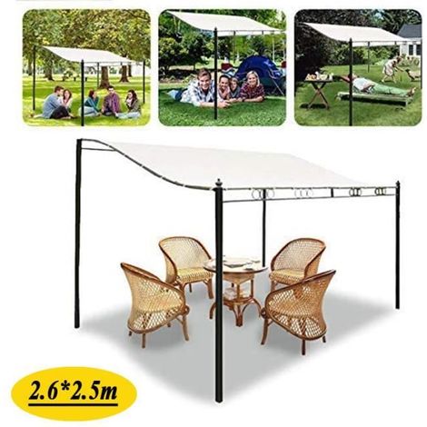 300D Toile Imperméable Tente Auvent Haut Toit Soleil Tente Tissu Extérieur Housse - 2.6m x 2.5m (1/4)