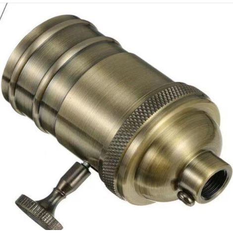 Support Pour Ampoule E27 - Interrupteur Intégré - Style Rétro Industriel - Bronzé - Pour Suspension Applique Lampe À Poser - 1 Pièce