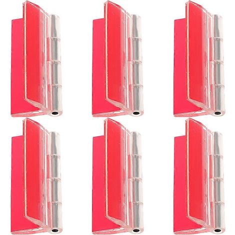 Charnières adhésives résistantes en acrylique pour petits meubles, idéales pour le bricolage (lot de 6). (1/5)