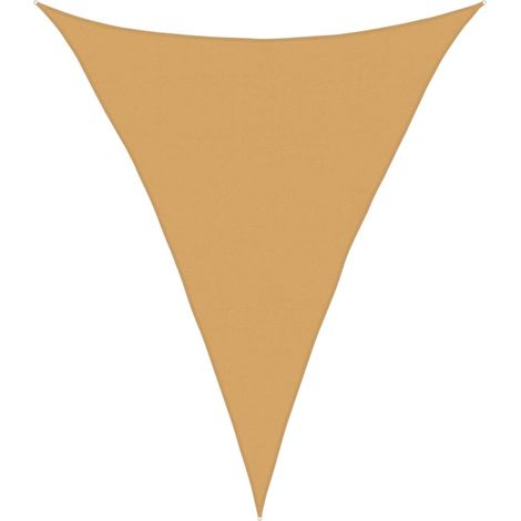 vidaXL Voile d'ombrage 160 g/m² triangulaire sable 4x5x5 m PEHD