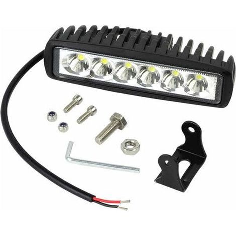 18W LED Projecteur de Travail 12V 24V LED Lumière de Travail Étanche Bar Poutre Lampe Élancée pour Bateau Camion Voiture SUV VTT (1/5)