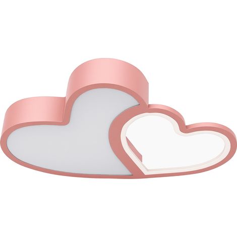 Plafonnier rose de 55cm, plafonnier à intensité variable avec télécommande, plafonnier de 40W pour chambre d'enfant, Luminaire (1/5)