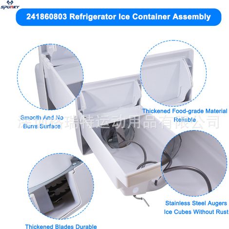 241860803 Ice cube tray assembly for refrigerator, replacement parts for ice maker, compatible with Frigidaire refrigerators (1/5)