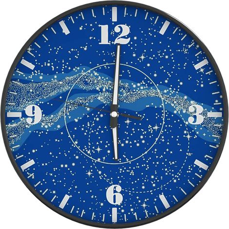vidaXL Orologio a Parete con Ore e Lancette Luminose Blu Ø30 cm (1/5)