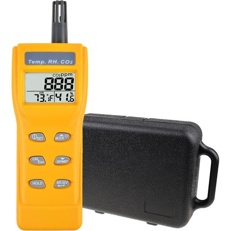 1 Moniteur Qualité Air Détecteur CO2 Mesure Température Humidité Pour Bureau École (1/5)