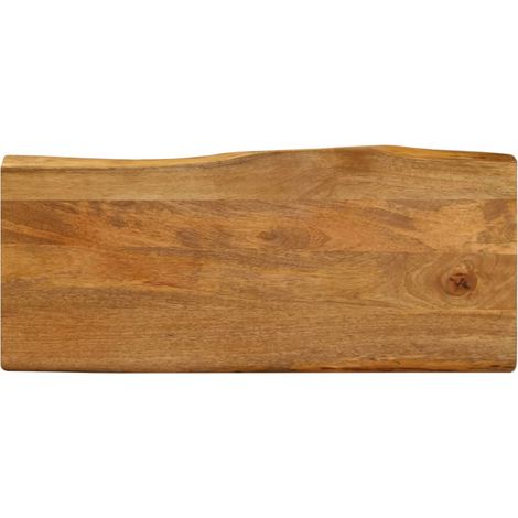 Tischplatte mit Baumkante 90x40x3,8 cm Massivholz Mango vidaXL